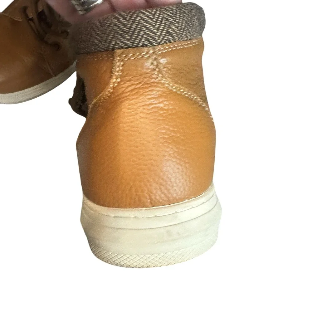 Arkbird Chukka Boots Mens 8‎ Tan EXCELLENT Leather Lace-up High Top Sneakers